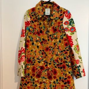 Anthropologie Floral Coat